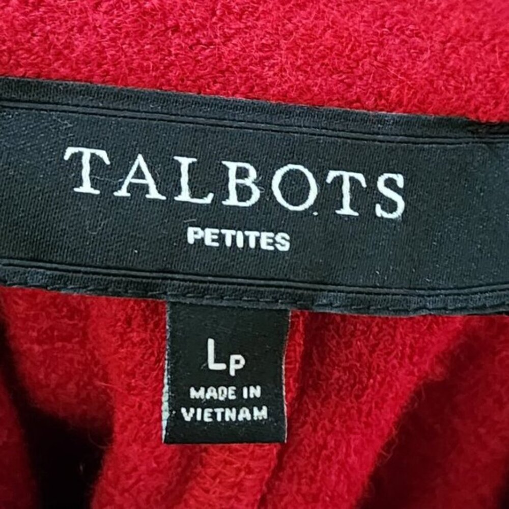 Talbots Red 40% Boiled Wool Button Mandarin Colla… - image 4